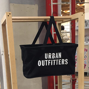 branding, custom embellishments, ppnw, pp non woven, in-store shoppers, packaging collections, urban outfitters, reusable shopping bags, in-store shopping bags