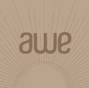 The image features the word AWE 2024 in stylized brown letters against a beige background. Radiating lines and a partial sun shape enhance the design, creating a sense of warmth and expansion, reminiscent of an advent box unveiling its joyful surprises.