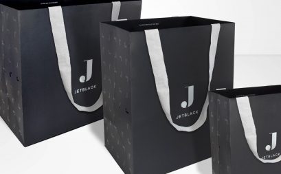 jetblack, jet black, paper bags, beaterdye, uv, spot uv, branding, collections, cotton twill